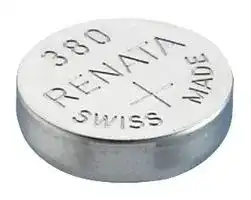 380: Battery, Watch, Single Cell, 1.55 V, Silver Oxide, 82 mAh, Flat Top, 1