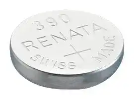390: Battery, Watch, Single Cell, 1.55 V, Silver Oxide, 60 mAh, Flat Top, 1