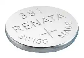 391: Battery, Watch, Single Cell, 1.55 V, SR55, Silver Oxide, 50 mAh, Flat Top, 1