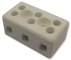 CHTB10/3N: Standard Terminal Block, Ceramic, CHTB/N, 3 Contacts, 14 mm, Terminal Block, Surface Mount