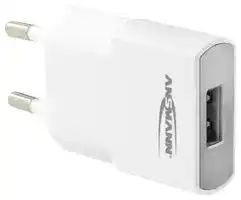 1001-0030-1: Charger, USB, 6 W, Single Port, White, 64 mm x 14 mm x 35 mm, EU