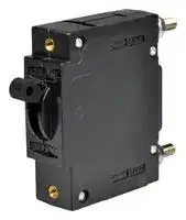 3-1393254-2 — Magnetic Hydraulic Circuit Breaker, W9, 50 A, 1 Pole, 277 V, 5 kA, 20 s