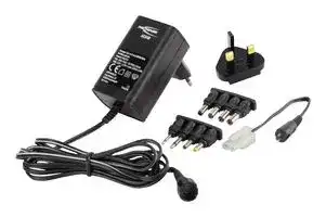 1001-0024-UK: Battery Charger, 4 / 8 Cell, NiMH / NiCd, Black, 74 mm x 44 mm x 76 mm, UK