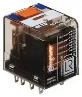 PT580024..: Power Relay, 4PDT, 24 VDC, 6 A, PT Series, Socket, Non Latching