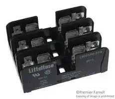 L60030M3SQ — Fuseholder, Cartridge, 3 Fuses, 30 A, 600 VAC, 600 VDC, Midget, Quick Connect, Screw