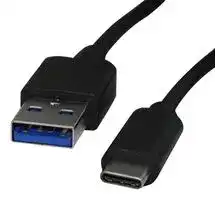2562-1: USB Cable, Type A Plug to Type C Plug, 1 m, 3.28 ft, USB 3.0, 3.1