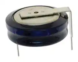 KR-5R5H104-R: Supercapacitor, Horizontal, 0.1 F, 5.5 V, Radial Leaded, -20%, +80%, 10 mm, 1000 hours @ 70°C