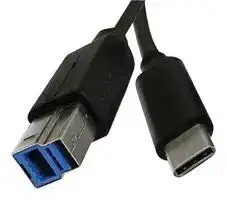 2565-1: USB Cable, Type B Plug to Type C Plug, 1 m, 3.28 ft, USB 3.0, 3.1