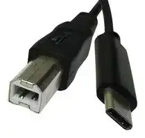 2568-1: USB Cable, Type B Plug to Type C Plug, 1 m, 3.28 ft, USB 2.0, 3.1