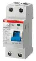 F202PVB-25/0.03: Circuit Breaker, F200, 30 VAC, 25 A, 2 Pole