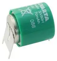 55608603059: Rechargeable Battery, V80H, 3.6 V, Nickel Metal Hydride, 70 mAh, Button Cell, PCB Pins, 1