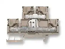 1918730000: DIN Rail Mount Terminal Block, 4 Ways, 26 AWG, 10 AWG, 6 mm², Clamp, 24 A