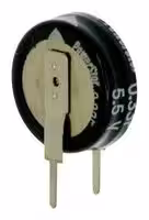 KR-5R5V474-R: Supercapacitor, Vertical, 0.47 F, 5.5 V, Radial Leaded, -20%, +80%, 5 mm, 1000 hours @ 70°C