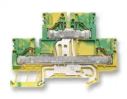 1918710000: DIN Rail Mount Terminal Block, 4 Ways, 26 AWG, 10 AWG, 6 mm², Clamp