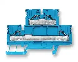 1918760000: DIN Rail Mount Terminal Block, 4 Ways, 26 AWG, 10 AWG, 6 mm², Push In, 24 A
