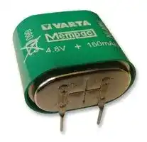 55615604940.: Rechargeable Battery, 4.8 V, Nickel Metal Hydride, 150 mAh, Button Cell, PCB Pins, 1