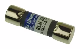 0BLN025.T: Fuse, Industrial / Power, BLN, 25 A, 250 V, 10.3mm x 38.1mm, 13/32" x 1-1/2"