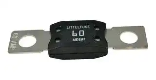 0298060.ZXB: Fuse, Automotive, Time Delay, 60 A, 32 V, 29.2mm x 19mm x 9.9mm, MEGA 298