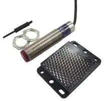 XU9M18MA230: Photoelectric Sensor, Retroreflective, M18, OsiSense XU Series, NO, 2 m, 24 to 240 Vac/dc