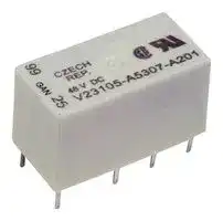 V23105A5403A201: Signal Relay, 24 VDC, DPDT, 3 A, D2n/V23105 Series, Through Hole, Non Latching