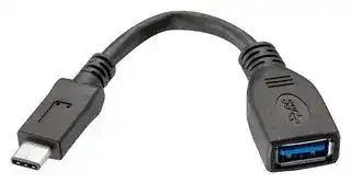 632905731122: USB Cable, Type C Plug to Type A Receptacle, 50 mm, 1.97 ", USB 3.0, 3.1, Blue