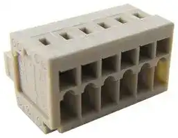 734-106: Pluggable Terminal Block, 3.5 mm, 6 Ways, 28 AWG, 14 AWG, 1.5 mm², Clamp