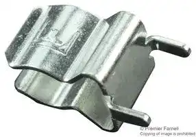 01020074Z: Fuseholder, Clip, PCB Mount, 15A, 1/4", Solder, Through Hole, Brass, Silver Plated