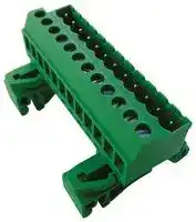 CTBPD96VJ/12: DIN Rail Mount Terminal Block, 12 Ways, 28 AWG, 14 AWG, 2.5 mm², Screw, 20 A