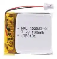 MIKROE-2759: Li-Polymer Battery, Add-On Board, 3.7V, 190mAh, mikroBUS Connector