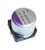 25SVPK82M: Polymer Aluminium Electrolytic Capacitor, 82 µF, 25 V, Radial Can - SMD, 0.025 ohm