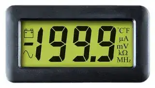 DPM 750S-BL: Digital Panel Meter, DC Millivolts, 3-1/2Digits, 0-200mV, 12.7mm Digit Height, 15Vdc