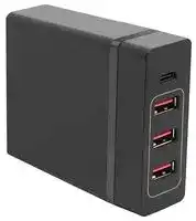 USB-C-72W: AC/DC Power Supply, ITE, 4 Output, 60 W, 20 VDC, 3 A, 5 VDC
