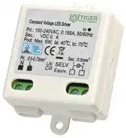 TGR-24V-6W: LED Driver, 6 W, 24 VDC, 250 mA, Constant Voltage, 100 V