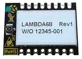 LAMBDA68C-9S: Transceiver Module, 918 MHz, SPI, Sensitivity -148dBm, 1.8 V to 3.7 V, SMT
