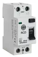 WRDS63/2: Circuit Breaker, Wylex - WRDS Series RCDs, 240 V, 63 A, 2 Pole
