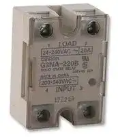 G3NA-220B-UTU AC200-240: Solid State Relay, 20 A, 264 VAC, Panel Mount, Screw, Zero Crossing