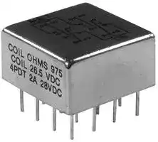 3SBH1231A2: RELAY, 4PDT, 28VDC, 2A