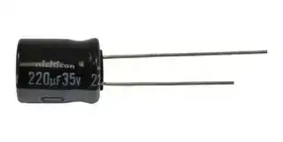UHE1V221MPD6TD: ALUMINUM ELECTROLYTIC CAPACITOR, 220UF, 35V, 20%, RADIAL