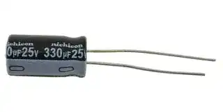UHE1E331MPD1TD: ALUMINUM ELECTROLYTIC CAPACITOR, 330UF, 25V, 20%, RADIAL