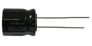 UHE1E681MHD6TO: ALUMINUM ELECTROLYTIC CAPACITOR, 680UF, 25V, 20%, RADIAL