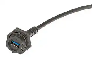 84733-0003: USB CABLE, 3.0 A RCPT-PLUG, 152MM, BLACK