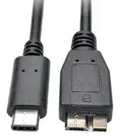 U426-003: USB CABLE, 3.1 C-3.0 MICRO-B PLUG, 0.9M