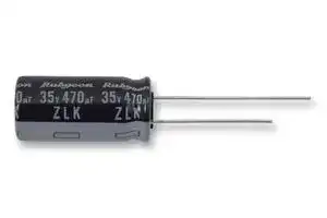 16ZLK1200M10X20: Electrolytic Capacitor, Miniature, 1200 µF, 16 V, ± 20%, Radial Leaded, 5000 hours @ 105°C, Polar