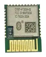 CYBT-413034-02: Bluetooth 5.0 + EDR, Class 2 Module, 1.76V to 3.63V Supply, 3Mbps, -88dBm Sensitivity