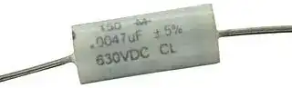 150472J630BB: FILM CAPACITOR, 4700PF, 630V, 5%, AXIAL