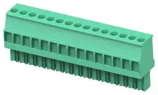 1-1986370-5: Pluggable Terminal Block, 3.5 mm, 15 Ways, 30 AWG, 14 AWG, 2 mm², Screw
