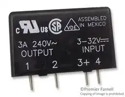 MP240D3: Solid State Relay, MP Series, SIP, SPST-NO, 3 A, 280 Vrms, PCB, Through Hole, Zero Crossing