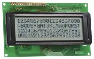 LCM-S02004DSF: Alphanumeric LCD, InfoVue, 20 x 4, Black on Yellow / Green, 5V, Parallel, English, Japanese