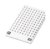 0804332: Terminal Block Marker, White, Marker Card, Terminal Blocks, 1 to 250, 5.08 mm, SK