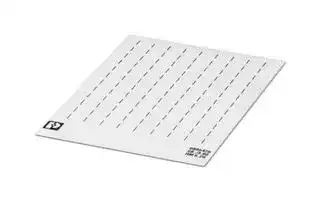 0805425: Terminal Block Marker, White, Marker Card, Terminal Blocks, Blank (Legend), 6.2 mm, SK